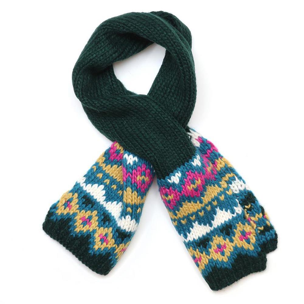 Peace of Mind Scarf Valentina Fair Isle Knit Pull Through